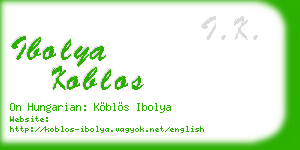 ibolya koblos business card